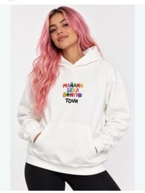 Karol G White 'Mañana Será Bonito Tour' Graphic Hoodie Size Medium